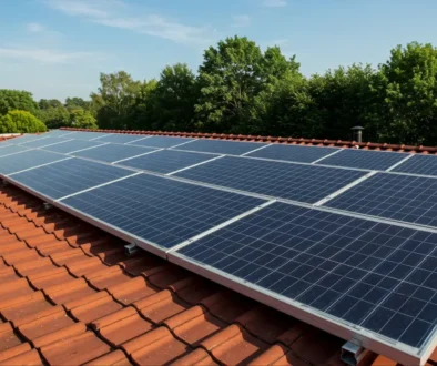 solar-panels-red-tile-roof-with-clear-blue-sky-background