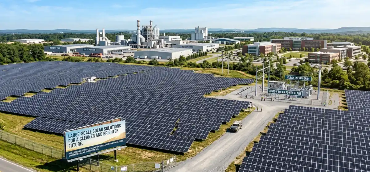 Large solar power plant